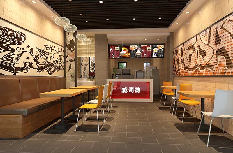 金祥路汉堡店装修